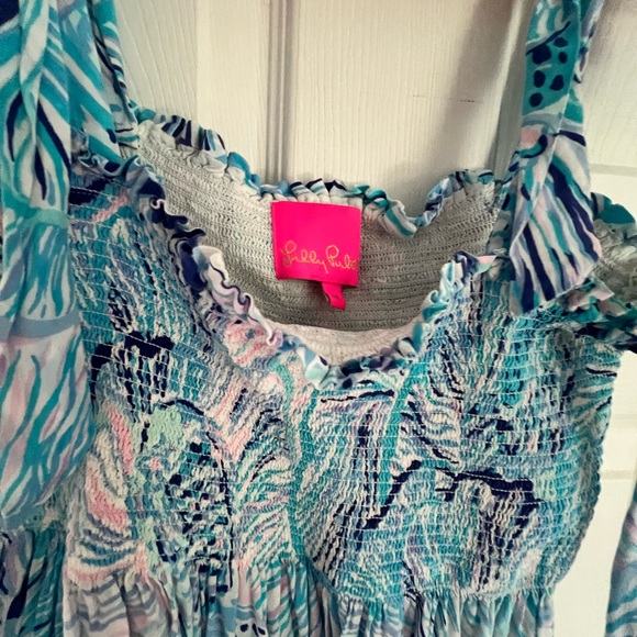 Blue print Lilly pulitzer stretchy dress size medium - Picture 3 of 6